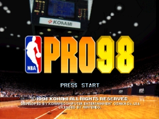 NBA Pro 98 (Europe) Title Screen